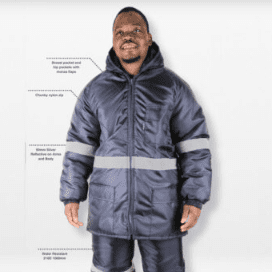 FREEZER JACKETS WITH HOOD with Reflective Taping - Grange