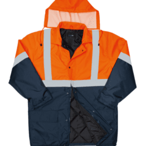 Hi-Vis Two Tone Navy/Lime Freezer Jacket - Javlin